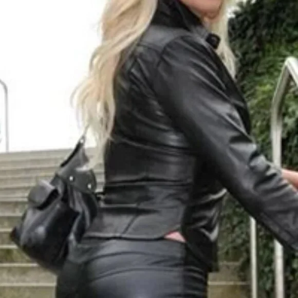 COPY - Black Lambskin Leather Shirt/Jacket fitted shacket by Wilson Leather - Picture 2 of 13